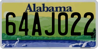 AL license plate 64AJ022