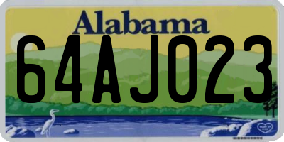 AL license plate 64AJ023