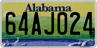 AL license plate 64AJ024