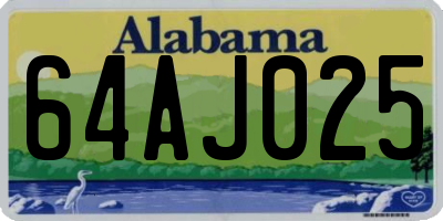 AL license plate 64AJ025