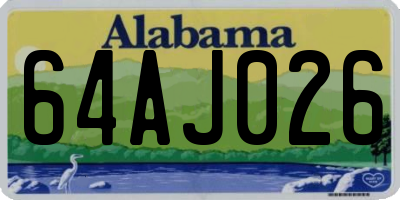 AL license plate 64AJ026