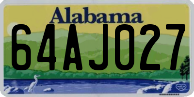 AL license plate 64AJ027