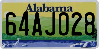 AL license plate 64AJ028