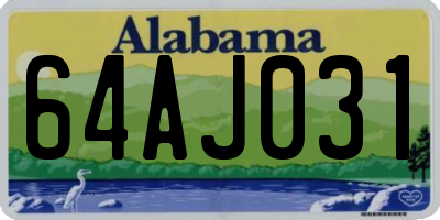 AL license plate 64AJ031
