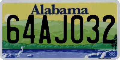 AL license plate 64AJ032