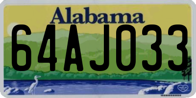 AL license plate 64AJ033