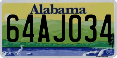 AL license plate 64AJ034