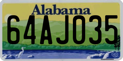 AL license plate 64AJ035