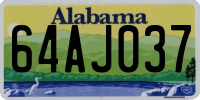 AL license plate 64AJ037