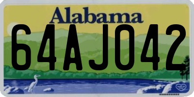 AL license plate 64AJ042