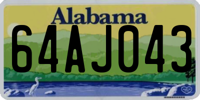 AL license plate 64AJ043