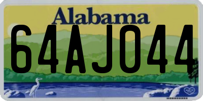 AL license plate 64AJ044