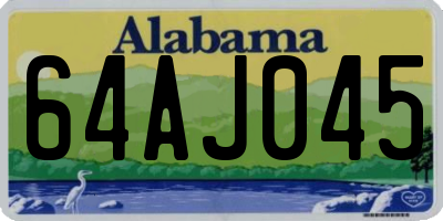 AL license plate 64AJ045