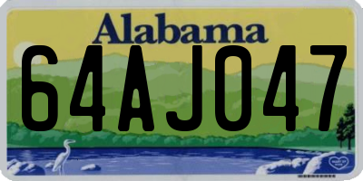 AL license plate 64AJ047