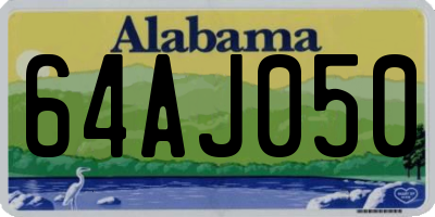 AL license plate 64AJ050