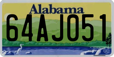 AL license plate 64AJ051