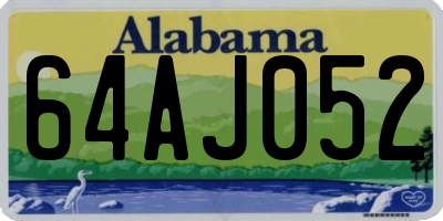 AL license plate 64AJ052