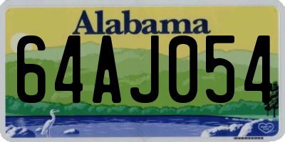 AL license plate 64AJ054