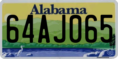 AL license plate 64AJ065