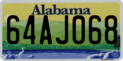 AL license plate 64AJ068