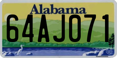 AL license plate 64AJ071