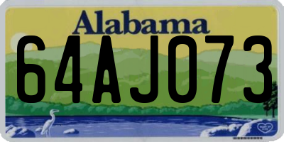 AL license plate 64AJ073