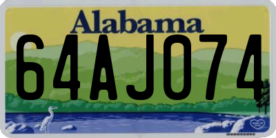 AL license plate 64AJ074