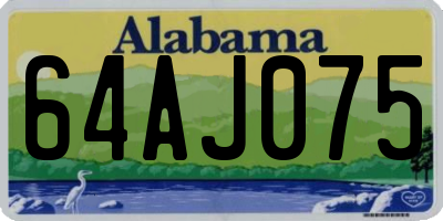 AL license plate 64AJ075