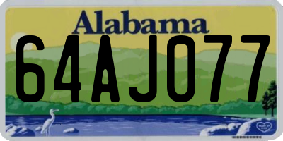 AL license plate 64AJ077