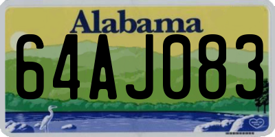 AL license plate 64AJ083