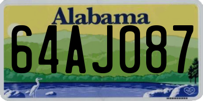 AL license plate 64AJ087