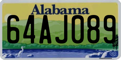 AL license plate 64AJ089