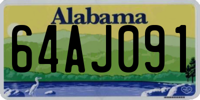 AL license plate 64AJ091
