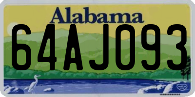 AL license plate 64AJ093