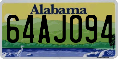 AL license plate 64AJ094