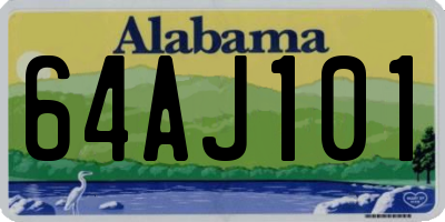 AL license plate 64AJ101