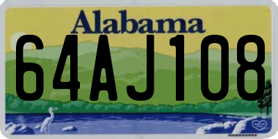 AL license plate 64AJ108