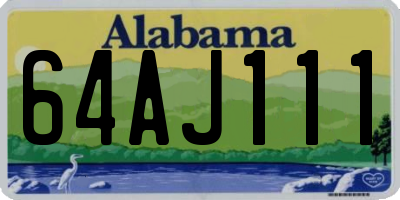 AL license plate 64AJ111