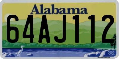 AL license plate 64AJ112