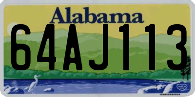 AL license plate 64AJ113