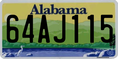 AL license plate 64AJ115