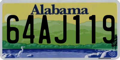 AL license plate 64AJ119