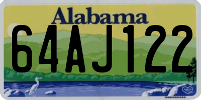 AL license plate 64AJ122