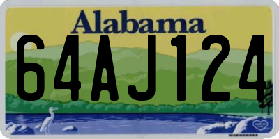 AL license plate 64AJ124