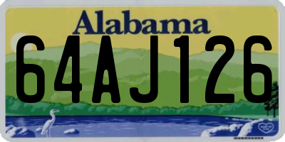 AL license plate 64AJ126