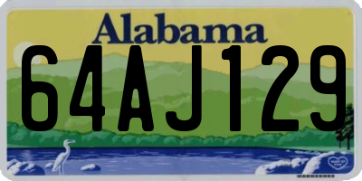 AL license plate 64AJ129