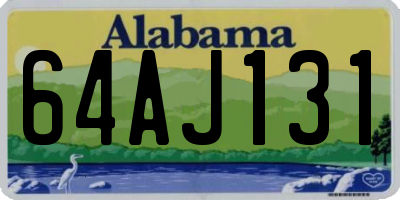AL license plate 64AJ131