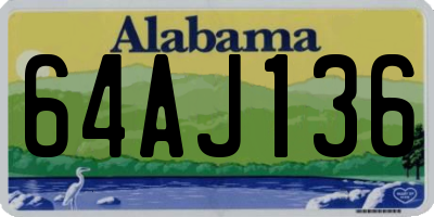 AL license plate 64AJ136