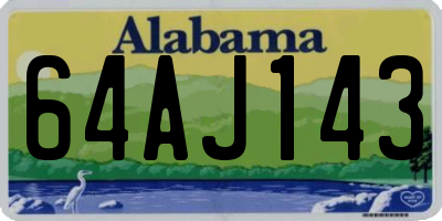AL license plate 64AJ143