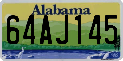 AL license plate 64AJ145